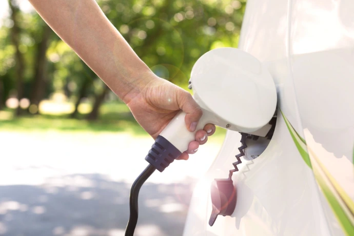 Ladestation mit Auto